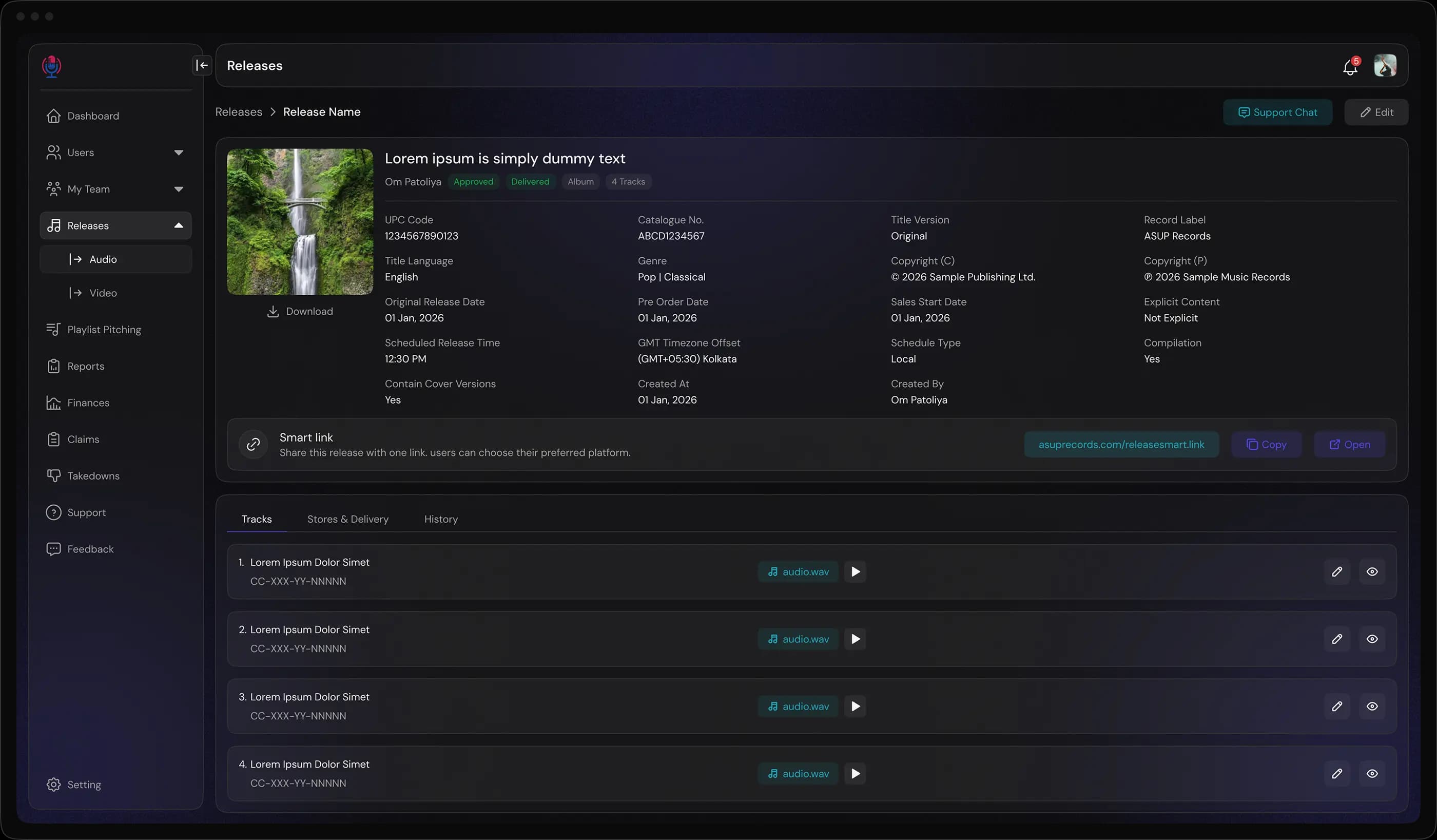 ASUPX Suite release management dashboard