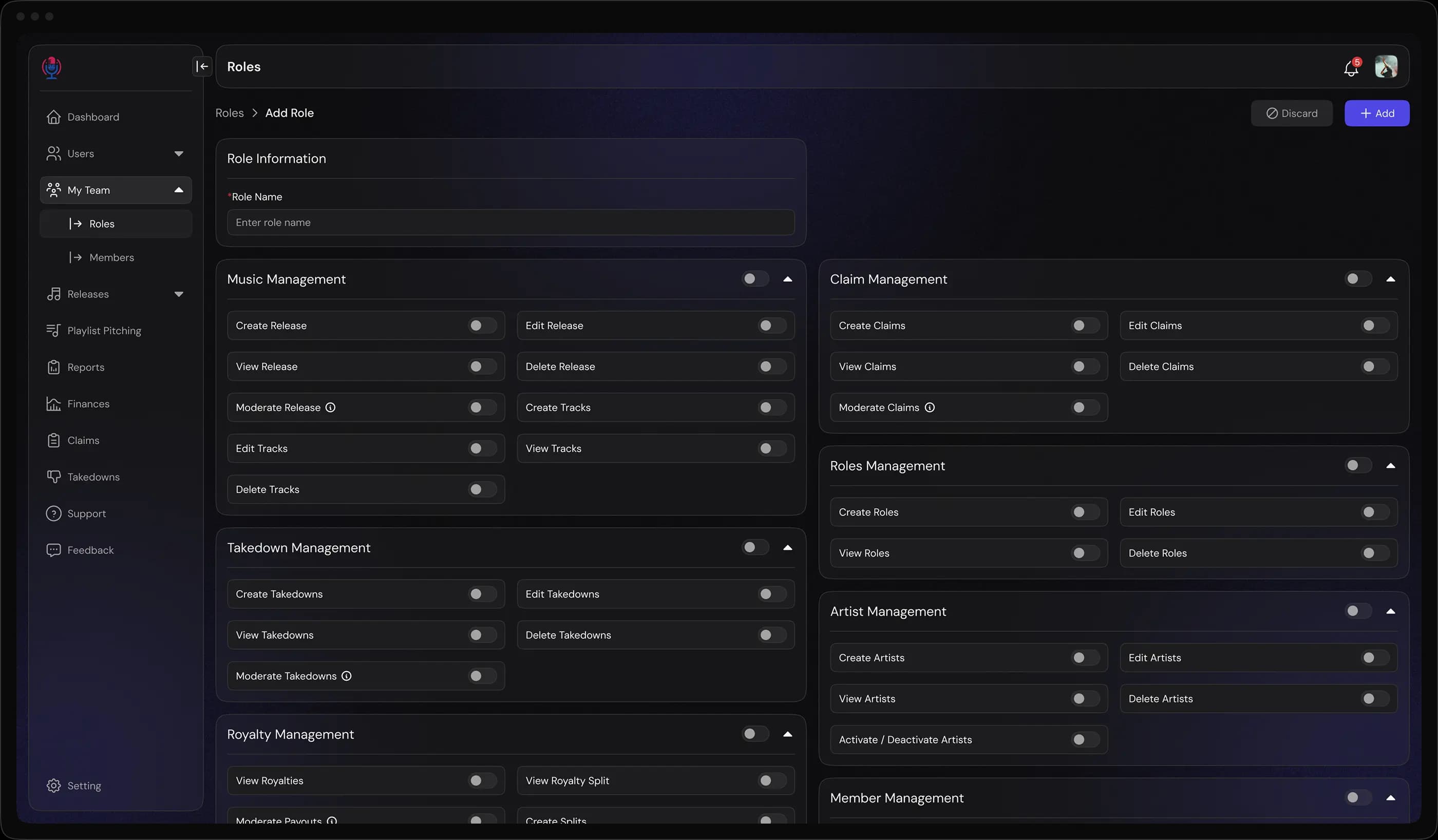 ASUPX Suite team management dashboard